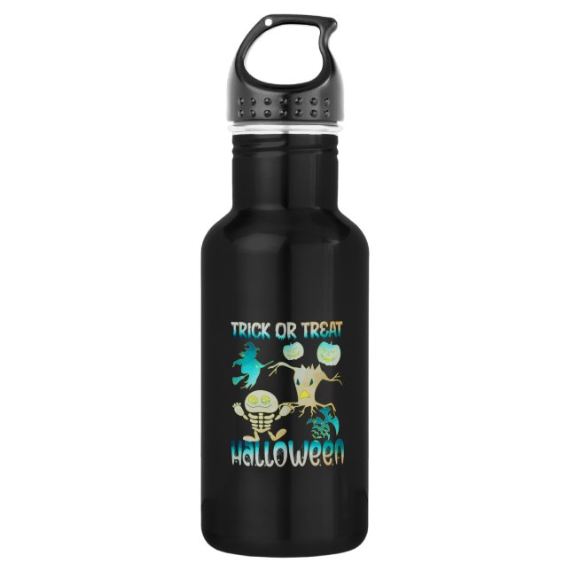 Garrafa Halloween Trick Ou Treine Halloween (Frente)