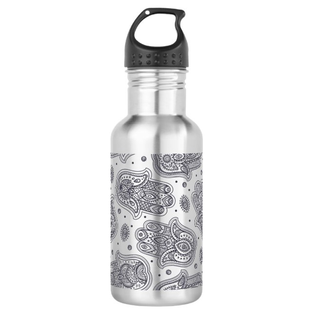 Garrafa Hamsa tirado mão inspirado (Frente)