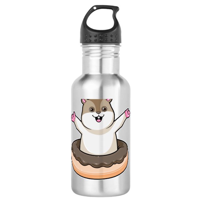 Garrafa Hamster com Rosquinha de Chocolate (Frente)