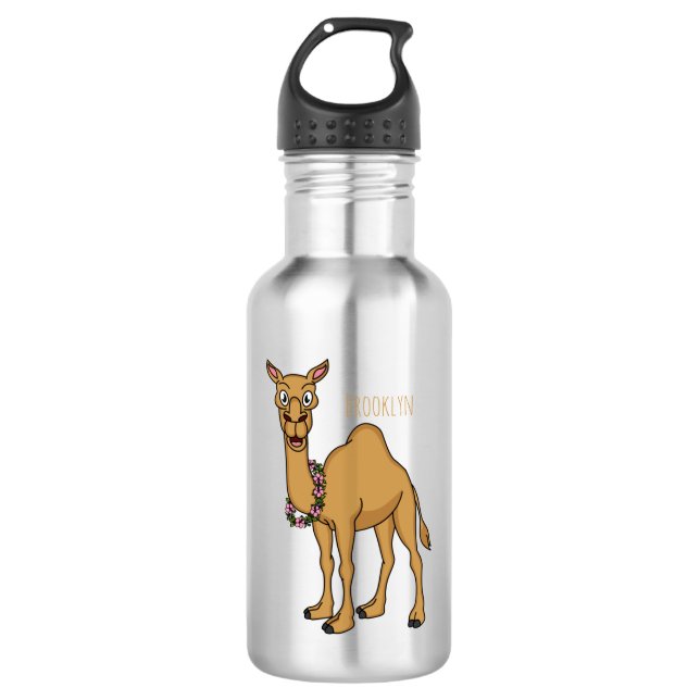 Garrafa Happy camel cartoon illustration  (Frente)