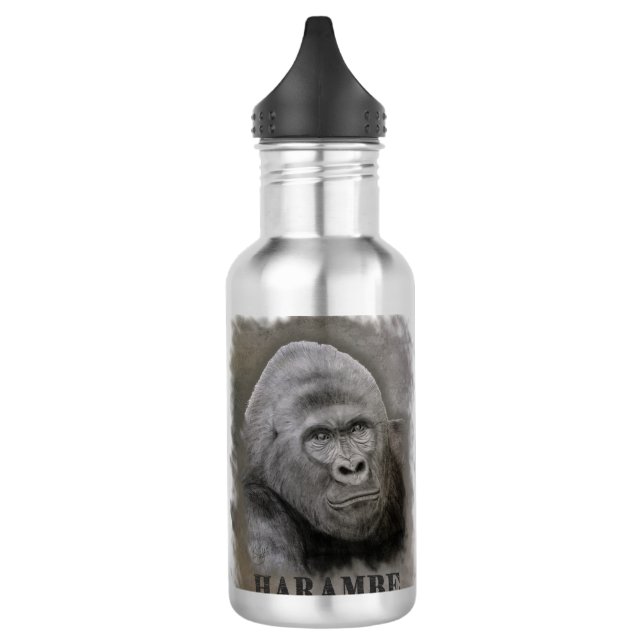 Garrafa Harambe (desenho de grafite) (Esquerda)
