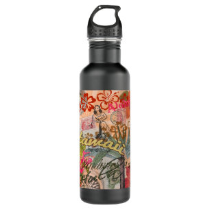 Garrafa Hawaii Hula Viagem Flower Vintage
