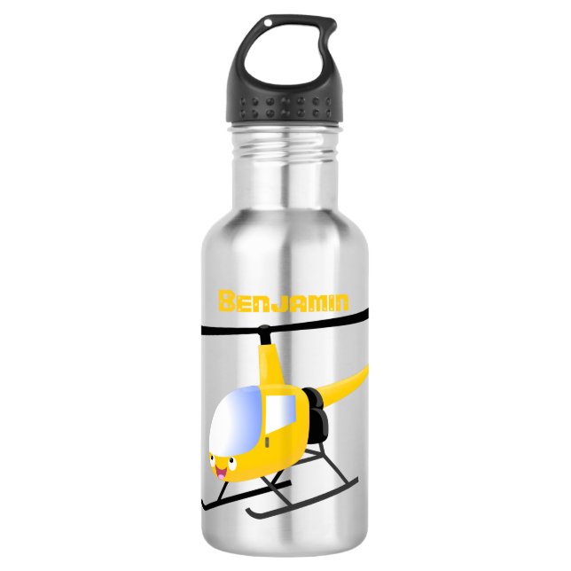 Garrafa Helicóptero de animação amarelo giro (Frente)