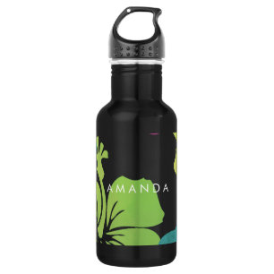 Garrafa Hibiscus retro de PixDezines