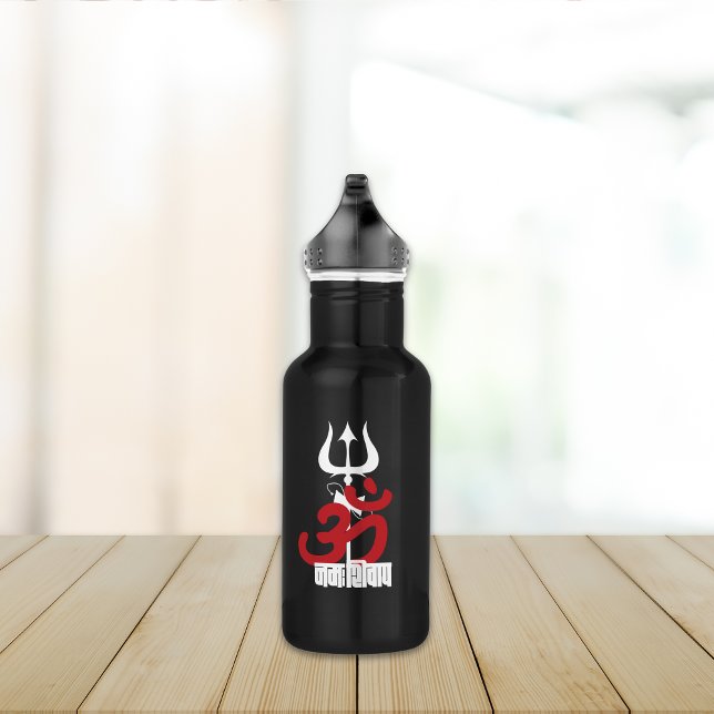 Garrafa Hindu Deus Shiva Om Namah Shivay com Trident OM (Criador carregado)