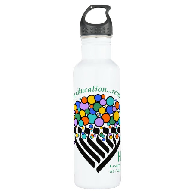 Garrafa Hineni Learning Center Water Bottle - White (Frente)