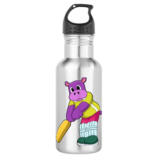 Garrafa Hippo no Cricket com morcego de Cricket (Frente)