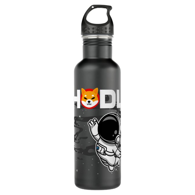Garrafa HODL Astronaut Shiba Inu SHIB Crypto Coin HODL (Frente)