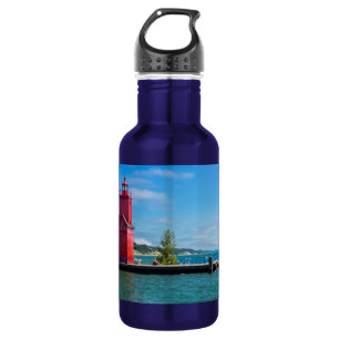 Garrafa Holland Harbor Lighthouse Stainless Steel Water Bo