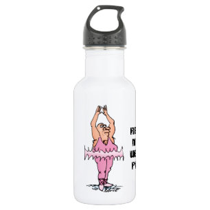 Garrafa Homens Reais Vestem Balé de Cara de Gordura Rosa E