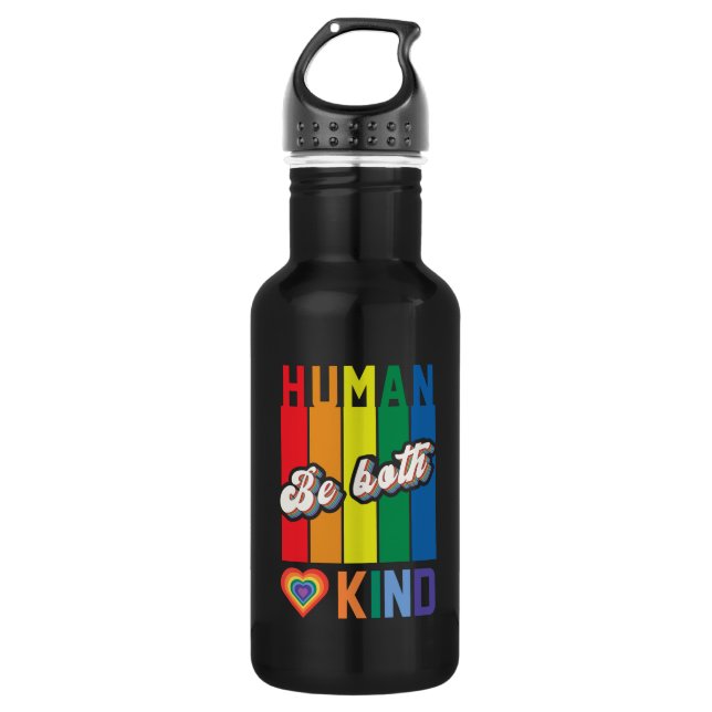 Garrafa Humano | Ser gentil | Arco-íris | LGBTQ (Frente)