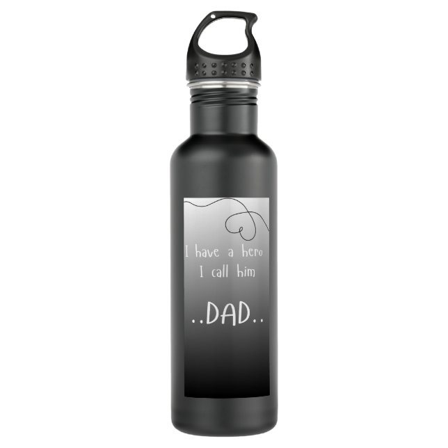 Garrafa I have a hero I call him dad | water bottle (Frente)