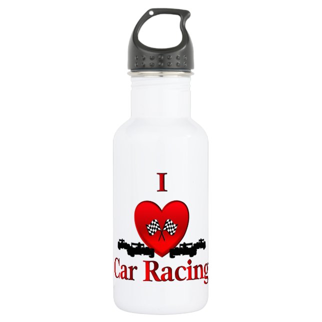 Garrafa I Heart Car Racing (Frente)