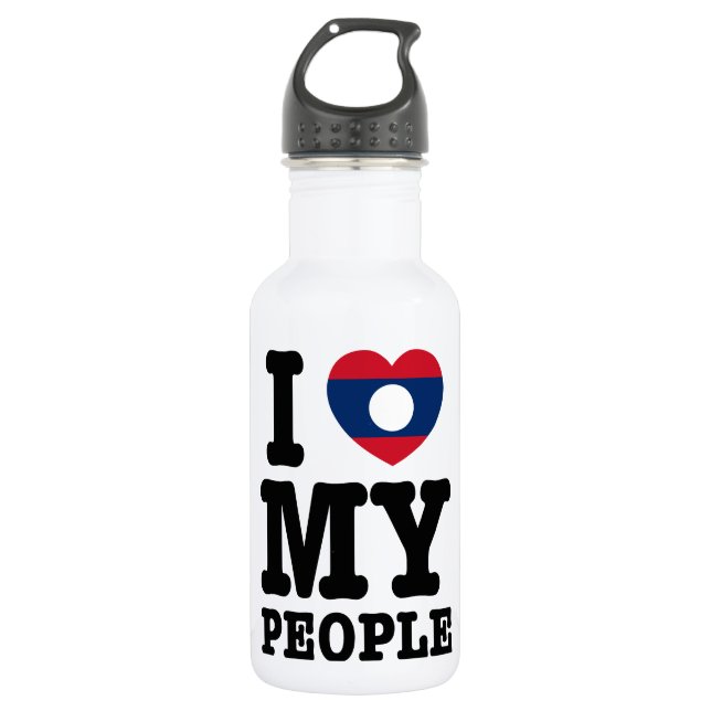 Garrafa I Heart (Love) My Lao Pessoas (Frente)