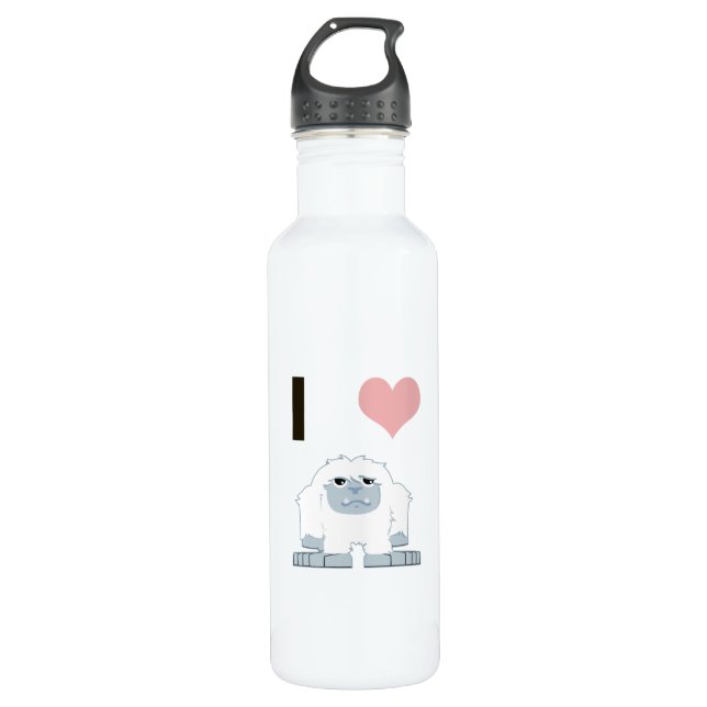 Garrafa I Heart Yeti Cute Cartoon Snow Monster (Frente)
