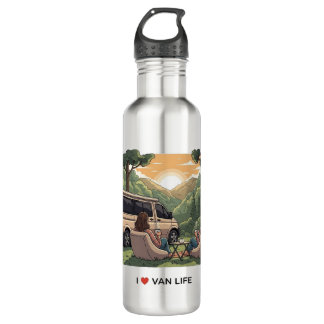Garrafa I ♥ Van Life stainless steel adventure bottle