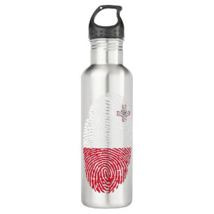 Garrafa Identidade do Orgulho do País de Impressão Digit