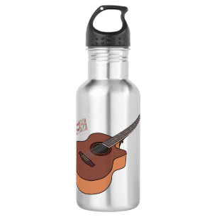 Garrafa Ilustração acústica de desenho animado