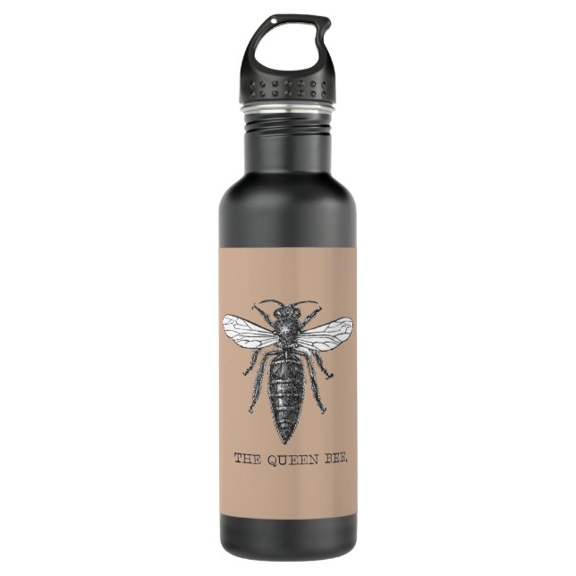 Garrafa Ilustração Anterior do Inseto de Abelhas da Rainha (Frente)