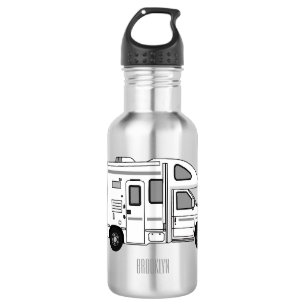 Garrafa Ilustração de desenho animado de Campervan