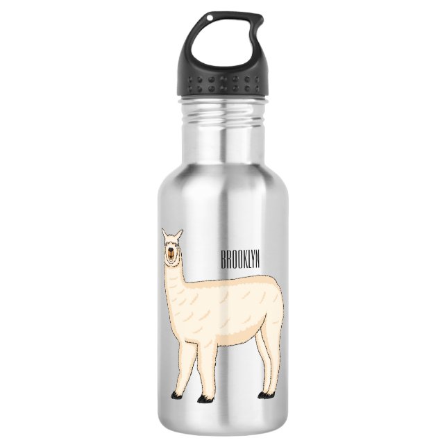 Garrafa Ilustração de desenho animado de Llama (Frente)