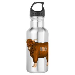 Garrafa Ilustração de desenho animado de vaca das Terras A