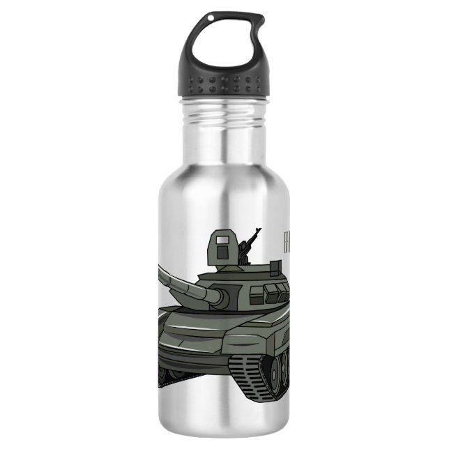Garrafa Ilustração de desenho animado do Tanque (Frente)