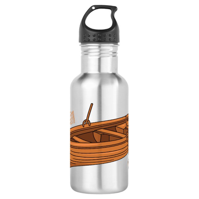 Garrafa Ilustração de desenho animado em Rowboat (Frente)