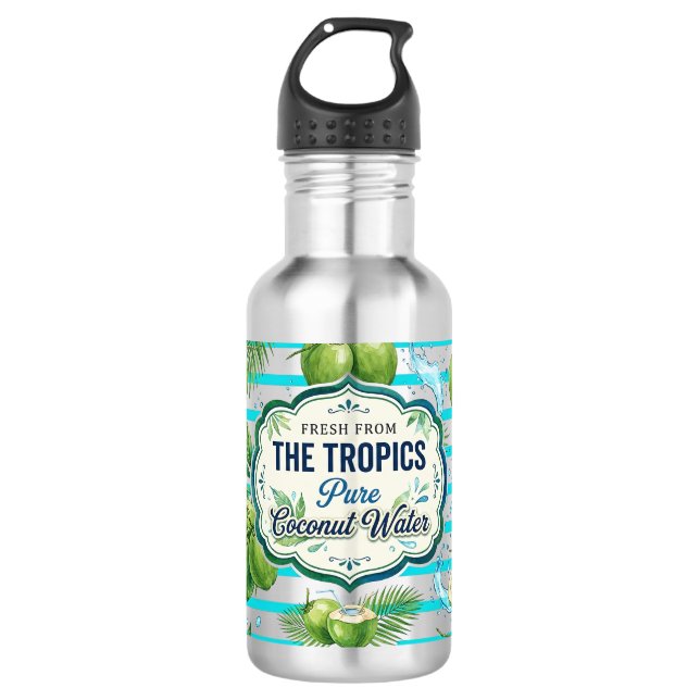 Garrafa Ilustração Fresca Dos Trópicos (Frente)