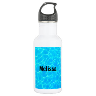 Garrafa Imagem Clara de Água Piscina Azul