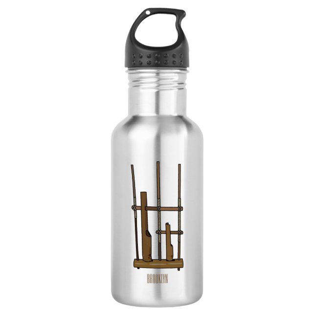 Garrafa Imagem de desenhos angklung (Frente)