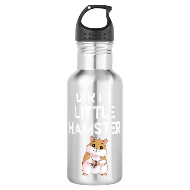 Garrafa Imagem de Hamster Pequeno e Sujo (Frente)