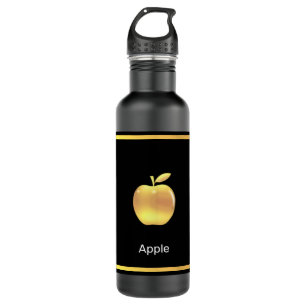 Garrafa Imagem e texto da Apple personalizada do Ouro Eleg