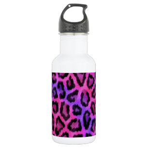 Garrafa Impressão de Pele-Leopardo Rosa