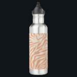 Garrafa Impressão em animais - Stripes de zebra bege<br><div class="desc">Zebra Print - padrão de tons de bege e terra - impressão animal selvagem.</div>