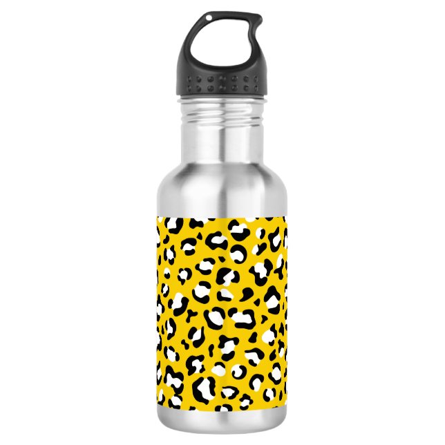 Garrafa Impressão Leopardo, Manchas Leopardo, Leopardo Ama (Frente)