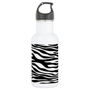 Garrafa Impressão Zebra, Banhas Zebra, Preto E Branco