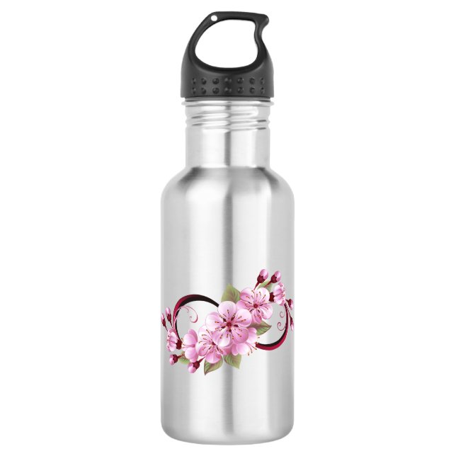 Garrafa Infinidade com Flores de Flor Sakura (Frente)