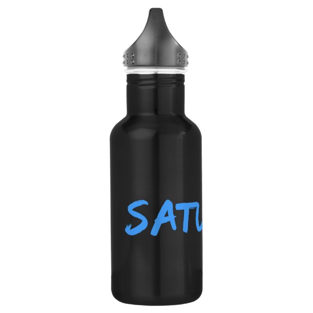 Garrafa Inscrição de Design 'Sábado' no Sky Blue (Esquerda)