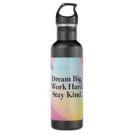 Garrafa Inspirational Water Bottle – "Dream Big" Motivatio