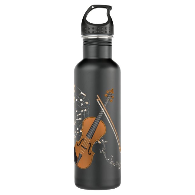 Garrafa Instrumento Musical Vi Do Jogador De Violino Da Or (Frente)