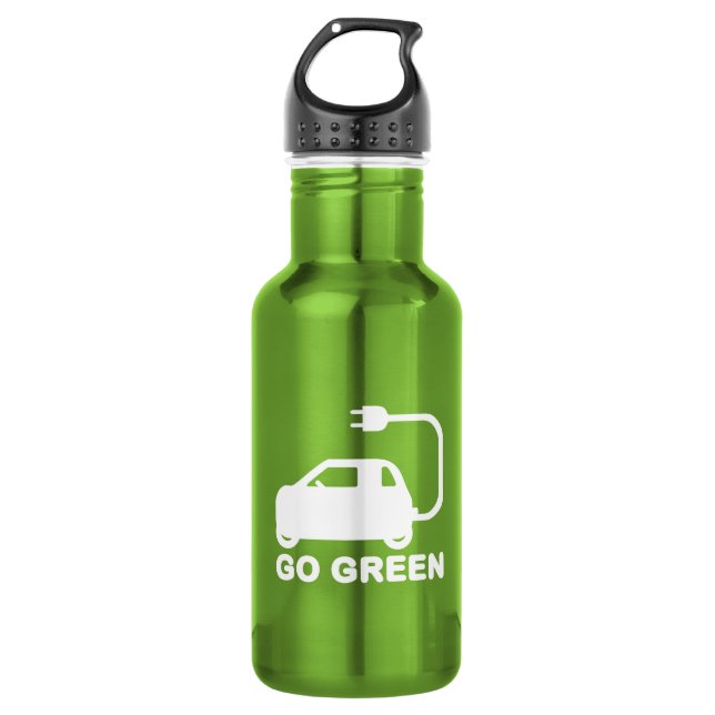Garrafa Ir Verde ~ Dirigir Carros Elétricos (Frente)