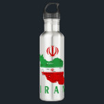 Garrafa Iran Map with Flag and Emblem<br><div class="desc">Iran Political Map with capital Tehran,  national borders,  most important cities,  rivers and lakes. The Iranian Flag Colors are superposed on the Map Silhouette. Vector Illustration by BluedarkArt TheChameleonArt</div>