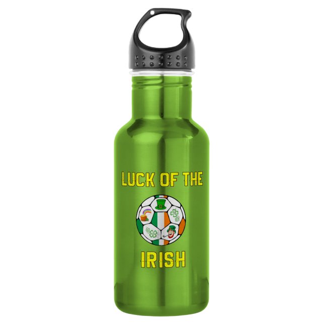 Garrafa Irish Flag Soccer Ball - Sorte dos Irlandeses (Frente)