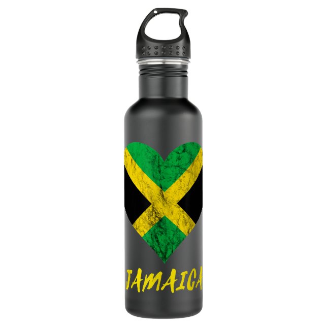 Garrafa Jamaica Heart Jamaican Roots Jamaica Trip Jamaican (Frente)