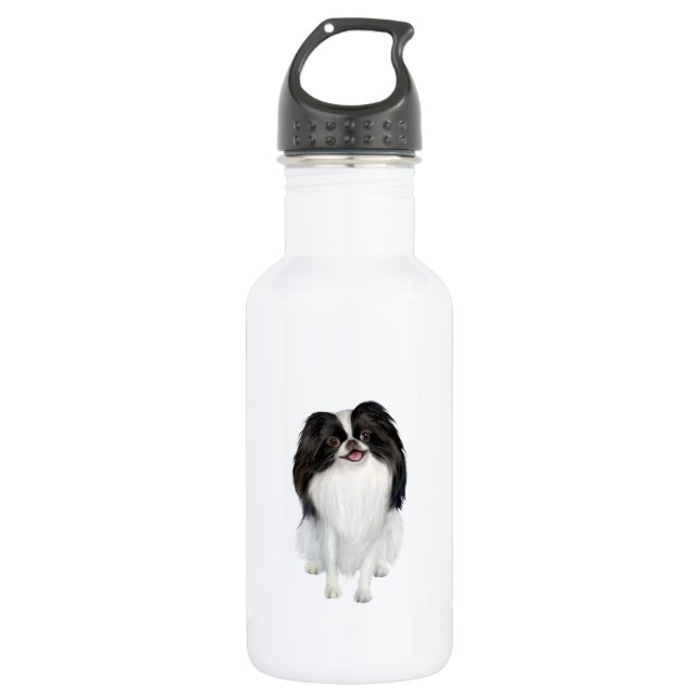 Garrafa Japanese Chin (A) - Preto e branco (Frente)