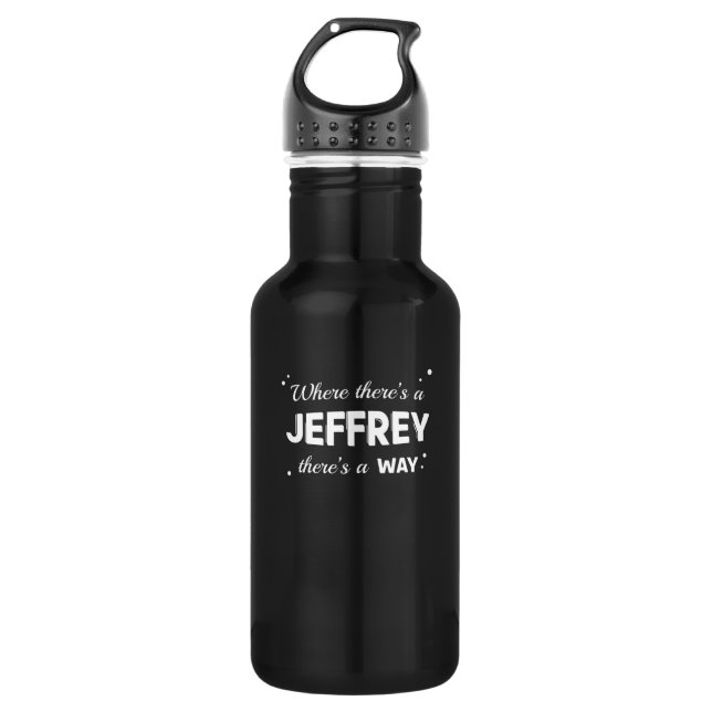 Garrafa Jeffrey Name Dizendo Design Para Jeffreys Orgulhos (Frente)