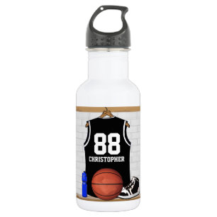 Garrafa Jersey, preto e branco personalizado