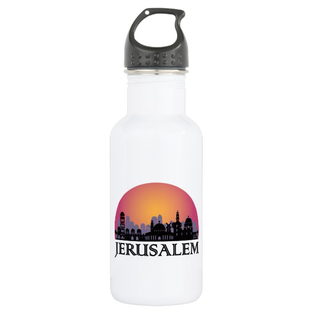 Garrafa Jerusalém Skyline - Israel Viagem (Frente)