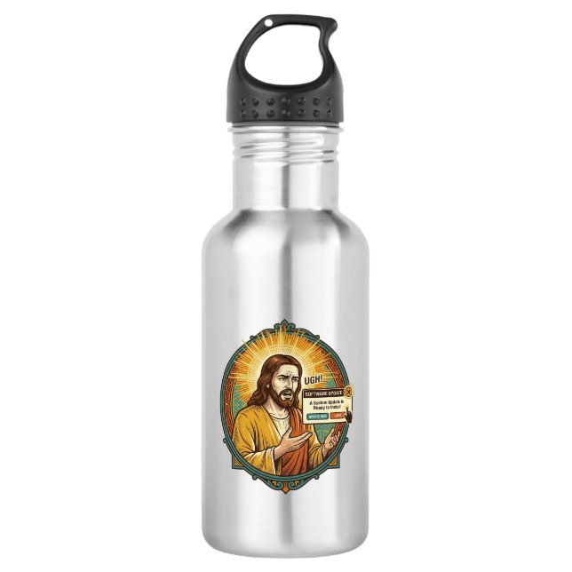 Garrafa Jesus Atualização de Software Irritante Pop Up Hum (Frente)